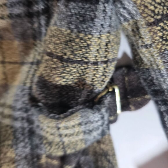 Jordan & Cole Womens Plaid Wool Jacket Zipper Large dark academia clueless - Picture 3 of 7